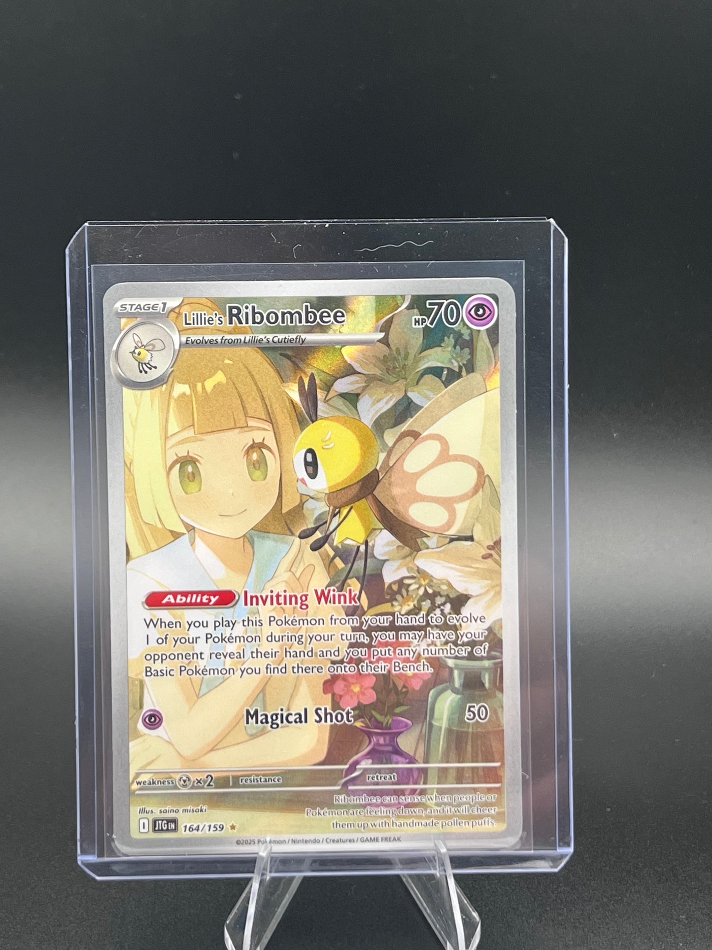 Lillie's Ribombee #164 Pokemon Journey Together
